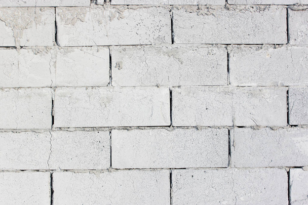 Abstract white brick wall texture depicting in paint colors on an old brick wall. white brick wall background pattern.  - Valokuva, kuva