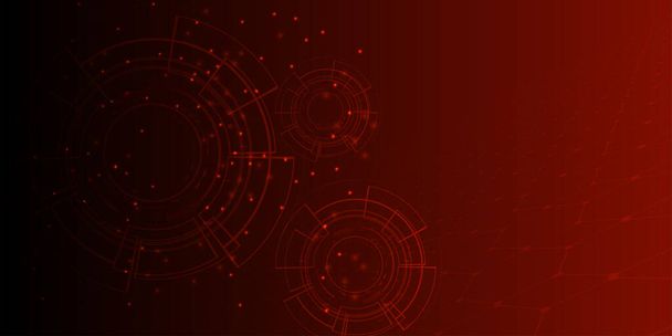Abstract technology digital futuristic background concept.dark red with various technology elements Hi-tech communication concept empty space for text.Digital futuristic minimalism.Vector. - Vetor, Imagem