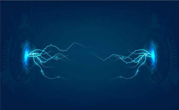 lightning technology background. Abstract lightning technology background, vector illustration,3D Lightning particle effect. - Vector, Image
