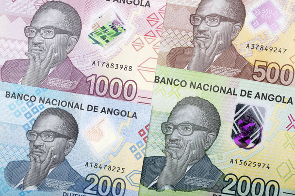 Angolan money - Kwanza a new series of banknotes - Foto, imagen
