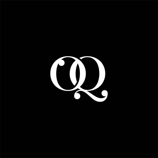 O Q λογότυπο δημιουργική σχεδίαση σε μαύρο χρώμα φόντο. Μονογράφημα oq - Διάνυσμα, εικόνα