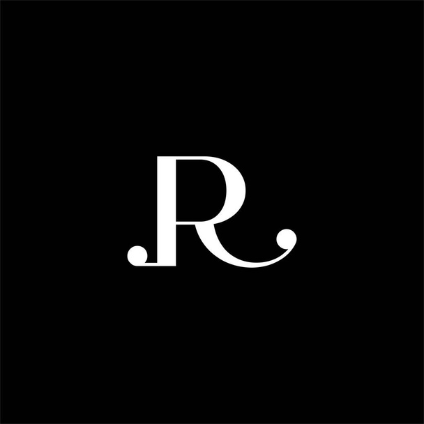 P R letter logo creatief ontwerp op zwarte kleur achtergrond. pr monogram - Vector, afbeelding