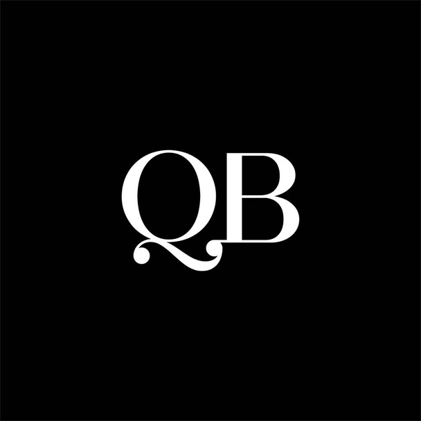 Q B Brief Logo kreatives Design auf schwarzem Hintergrund. qb-Monogramm - Vektor, Bild
