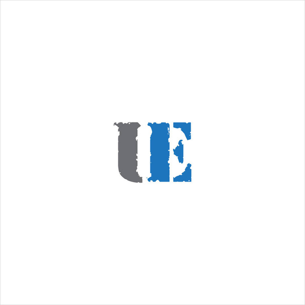 U E письмо логотип абстрактный дизайн на белом фоне цвета. ue monogram - Вектор,изображение