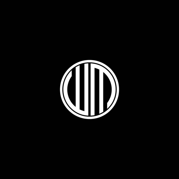W M betű logó elvont design fehér színű háttér. wm monogram - Vektor, kép