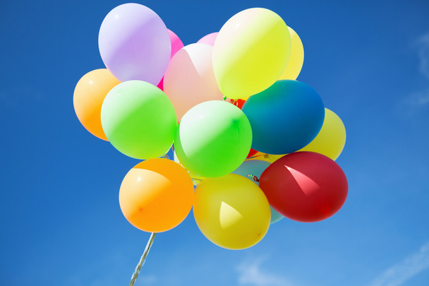 Lots of colorful balloons in the sky - Фото, изображение