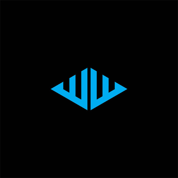 W W betű logó elvont design fehér színű háttér. ww monogram - Vektor, kép