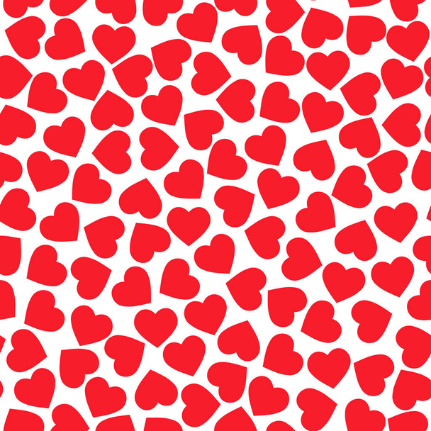Seamless pattern with hearts. Endless romantic background for Valentine's Day. Symbols of love, relationships and romance for the holiday on February 14. Isolated. Vector illustration - Vektor, obrázek