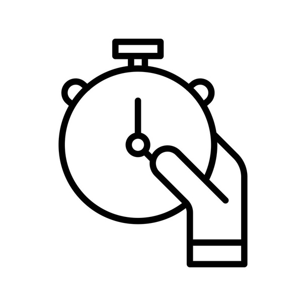 Clock, hand, stopwatch icon vector image. Can also be used for customer support. Suitable for use on web apps, mobile apps and print media. - Vector, Image
