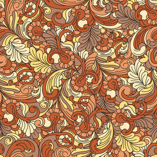 naadloos patroon van mooie krullen - Vector, afbeelding