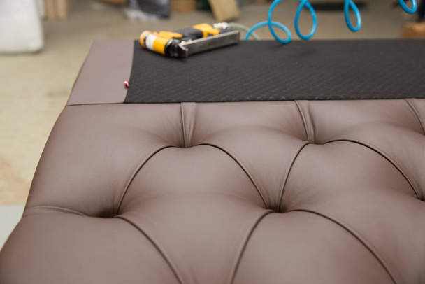 Bed and sofa manufacturing, couch and mattress manufacturing. - Photo, Image