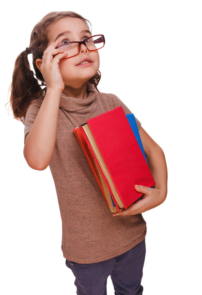 öğretmen kadın kitap öğrenci ISO Okuma gözlükleri ile seyir - Fotoğraf, Görsel