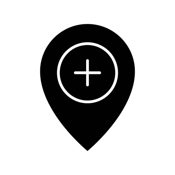 Dodaj, lokalizacja, pin ikona wektor obrazu. Może być również używany do map i lokalizacji. Nadaje się do stosowania w aplikacjach internetowych, aplikacjach mobilnych i mediach drukowanych. - Wektor, obraz