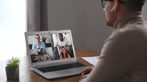 Virtual video conference on the laptop - Footage, Video