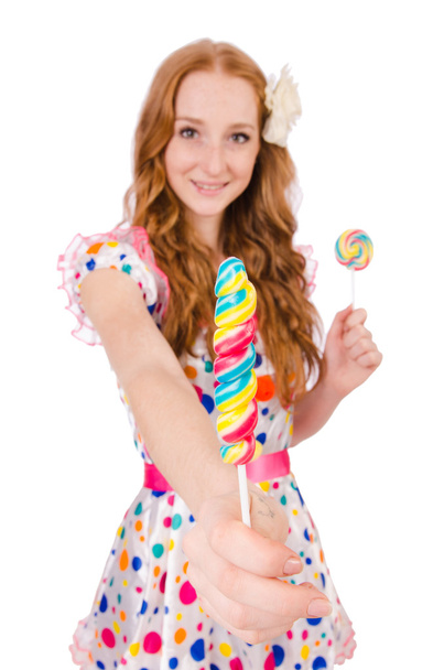 hübsches Mädchen mit Lollypops - Foto, Bild