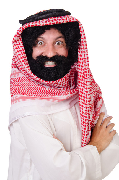 Funny arab man isolated on white - Valokuva, kuva