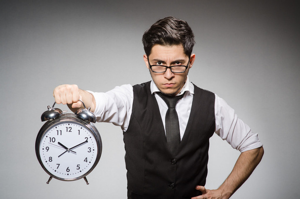 Businessman with clock - Fotografie, Obrázek