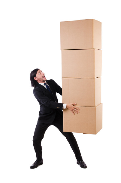 Man with boxes - Photo, Image