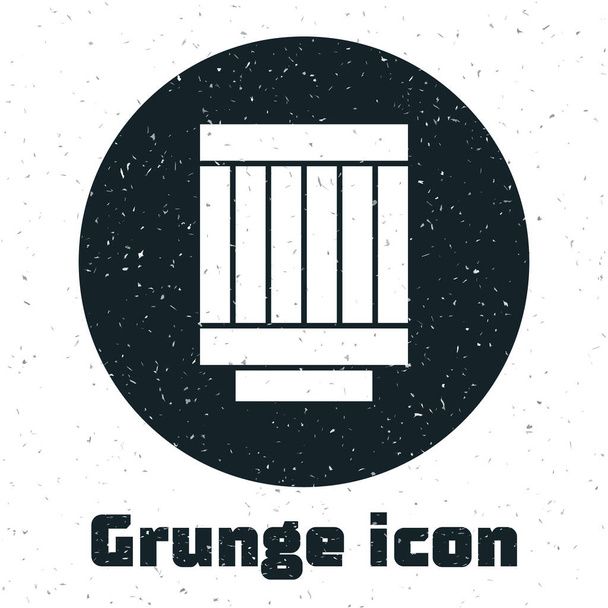Grunge Auto filtr ikona izolované na bílém pozadí. Symbol servisu automobilových oprav. Černobílý vinobraní. Vektor - Vektor, obrázek
