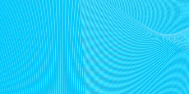 青の抽象的な背景。光の効果で未来的なテクノロジーラインの縞模様の背景 - ベクター画像