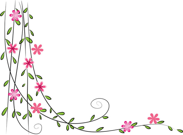 floral background with flowers - Vettoriali, immagini
