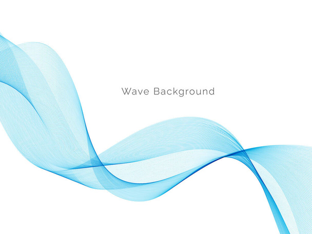 Abstract smooth stylish blue wave background vector - Vector, Image