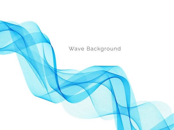 Abstrato azul moderno onda design fundo vetor - Vetor, Imagem
