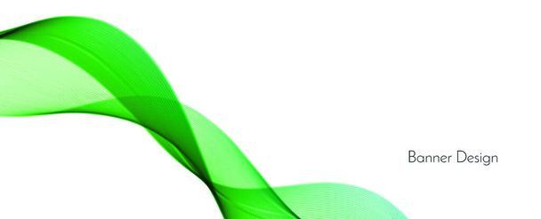 Stijlvolle groene golf banner decoratieve achtergrond vector - Vector, afbeelding
