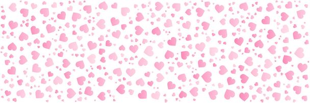 Ilustración vectorial de fondo rosa con corazones claros. Vector de Feliz Día de San Valentín con el corazón parpadeante y el diseño de fondo rosa - Vector, imagen