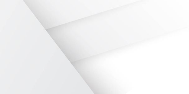 Elegante witte achtergrond met glanzende lijnen. Witte abstracte achtergrond in papier gesneden stijl. Vector design banner - Vector, afbeelding