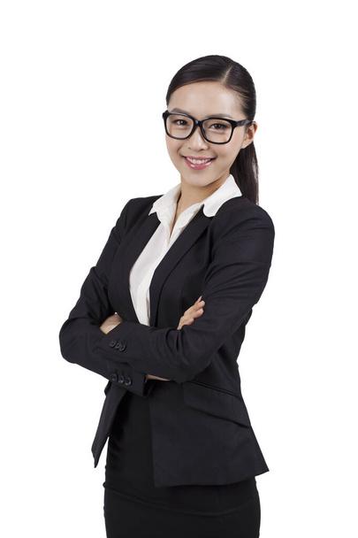 Portrait of a happy young business woman  - 写真・画像