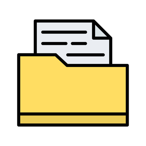 Files, folder, docment icon vector image. Can also be used for network & data sharing. Suitable for use on web apps, mobile apps and print media. - Vector, Image