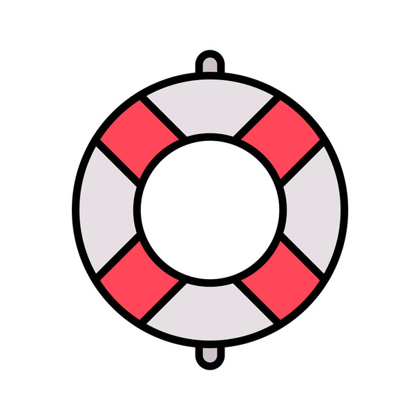 Life Saver Icon vector image. Can be used for Summer & Holidays. Suitable for mobile apps, web apps and print media. - Vector, Image