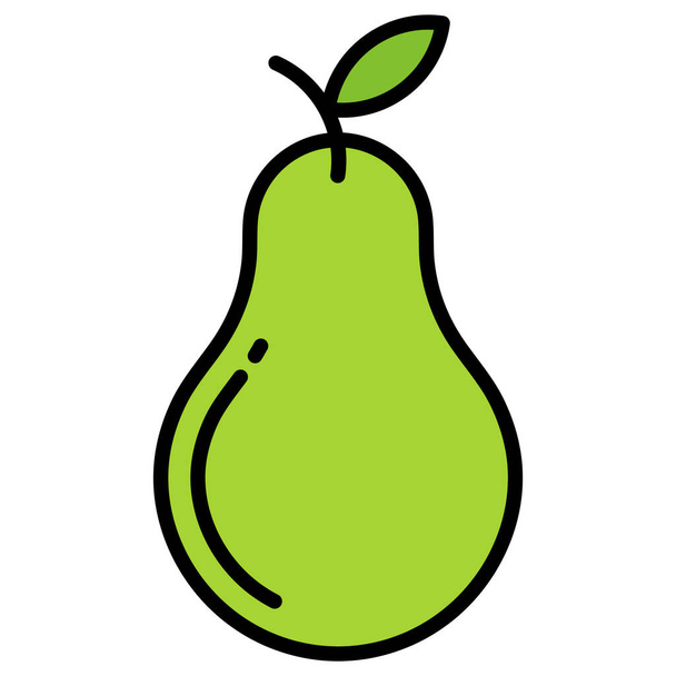 Pear icon vector image. Can also be used for food and drinks. Suitable for use on web apps, mobile apps and print media. - Vector, Image