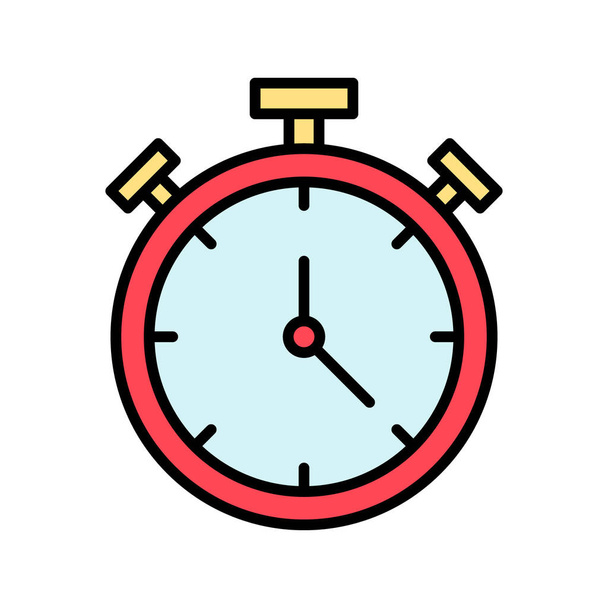 Stopwatch, zamanlayıcı, zaman aşımı, satış sonu ikon vektör görüntüsü. Alışveriş ve ecommerce için de kullanılabilir. Web uygulamalarında, mobil uygulamalarda ve yazdırma ortamlarında kullanılabilir. - Vektör, Görsel