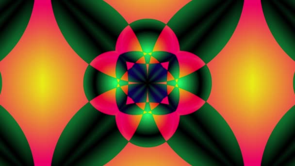 Computer generato sfondo psichedelico da macchie colorate. Rendering 3D di fusione di forma e colore - Filmati, video