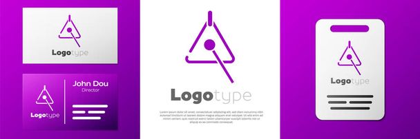Logotype Triangle icône d'instrument de musique isolé sur fond blanc. Modèle de conception de logo élément. Vecteur. - Vecteur, image