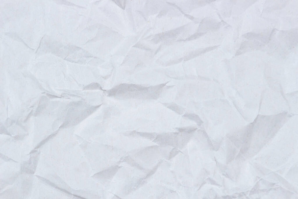Fondo de textura de papel de envoltura arrugado blanco - Foto, Imagen