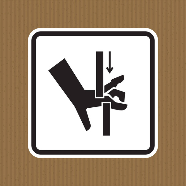 Hand Crush Moving Parts Symbol-Zeichen, Vektorillustration, Isolation auf weißem Hintergrund Etikett .EPS10 - Vektor, Bild