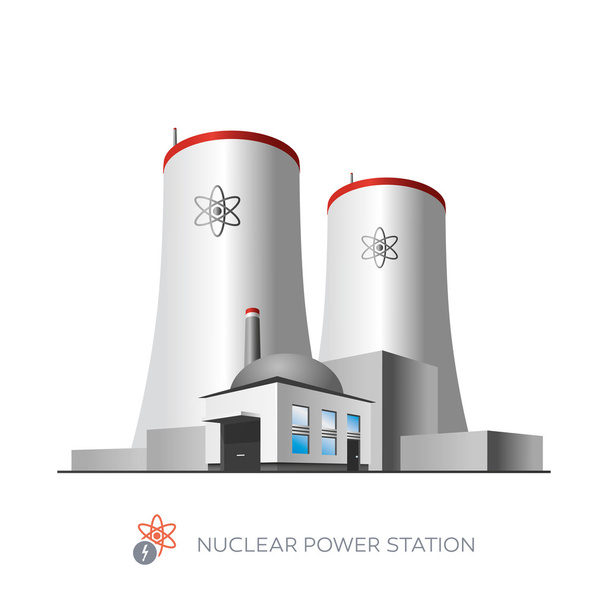 central nuclear - Vetor, Imagem
