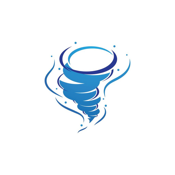 Vento tornado logotipo vetor ilustração design plano - Vetor, Imagem