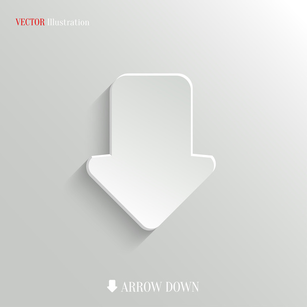 Down arrow icon - vector web background - Vector, Image