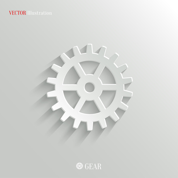 Gear icon - vector web background - Vektor, Bild