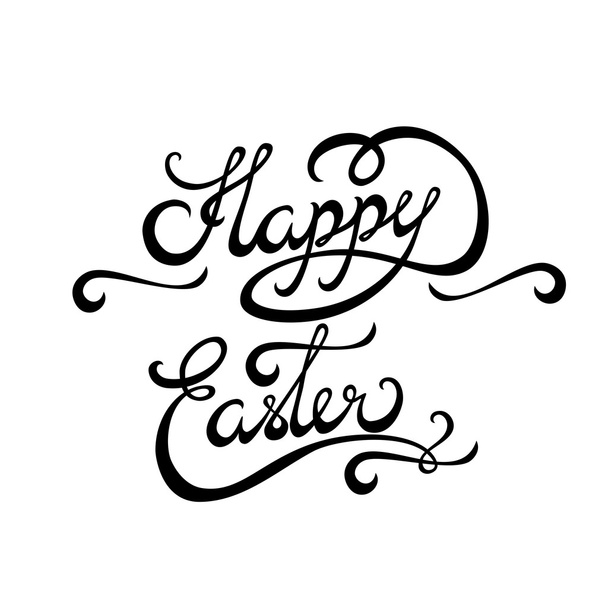 Happy Easter lettering Handmade Calligraphy - Vektor, Bild