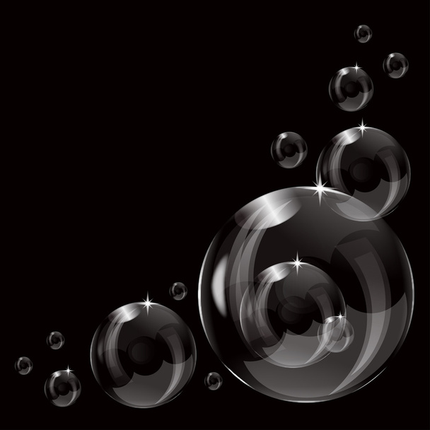 A transparent soap bubble background design - Vector, Image