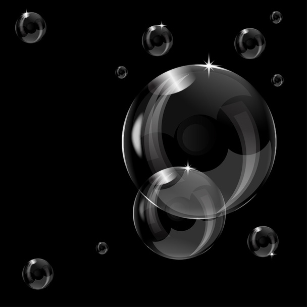 A transparent soap bubble background design - Διάνυσμα, εικόνα