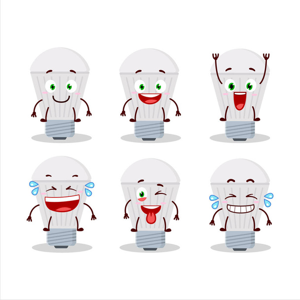 Cartoon character of led with smile expression. Vector illustration - Вектор,изображение