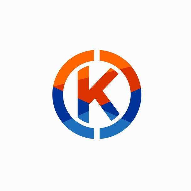 CK moderni logo, CK kirjoitus logo - Vektori, kuva