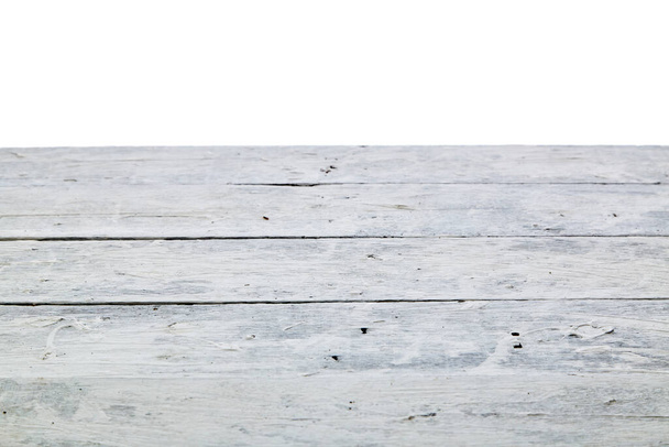 sfondo del tavolo in legno bianco texture Blank per il design Tavolo per esposizione del prodotto, contatore di legno vuoto in camera bianca sfocata per mockup, banner, modello - Foto, immagini