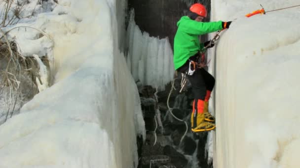 wspinaczki lodowej - Materiał filmowy, wideo